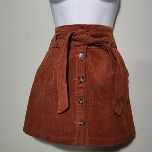 Brown corduroy skirt